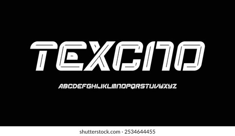 Abstract sport modern alphabet fonts. Typography technology electronic sport digital game music future creative font. vector illustration
