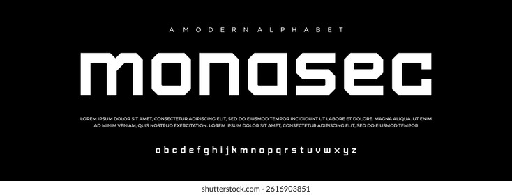 Abstract sport modern alphabet fonts sport digital game music future creative font