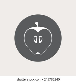 Abstract sport object on a gray circle on a white background