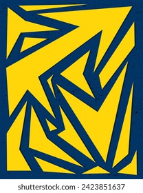 Abstract sport racing background pattern in yellow and dark blue color. Vector illustration. Suitable for logo, banner, poster and landing page backgrounds.