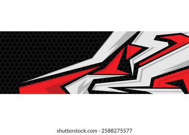 Abstract Sport racing graphic red with background. Editable vector templates EPS 10