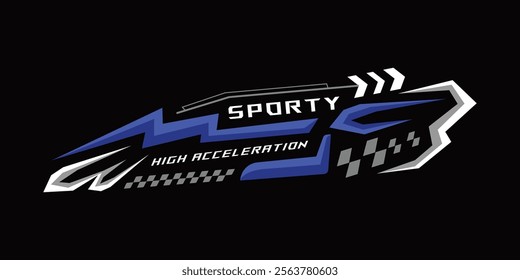 Abstract sport racing stripes sticker wrap modification concept