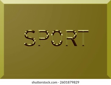 Abstract Sport Text Effect Design Yellow Background