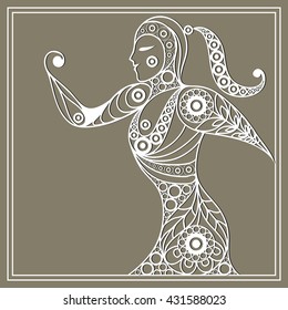 Abstract sport vector runner (athlete). Suitable for invitation, flyer, sticker, poster, banner, card, label, cover, web. Vector isolated illustration. 