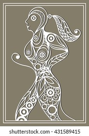 Abstract sport vector runner (athlete). Suitable for invitation, flyer, sticker, poster, banner, card, label, cover, web. Vector isolated illustration. 