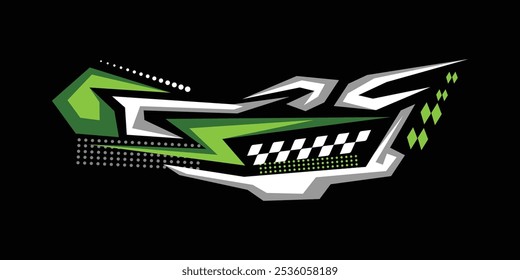 Abstract sport vinyl sticker variation stripes decal design