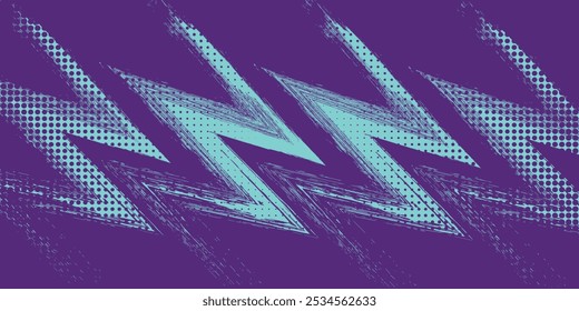 Abstract Sports Background with Blue and Purple Brush Texture and Halftone Effect. Grunge Background for Banner or Poster Design