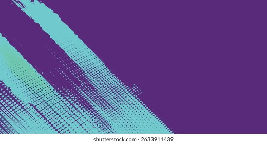 Abstract Sports Background with Blue and Purple Brush Texture and Halftone Effect. Grunge Background for Banner  modern arts grunge