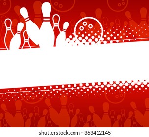 Abstract sports background with elements of the game of bowling