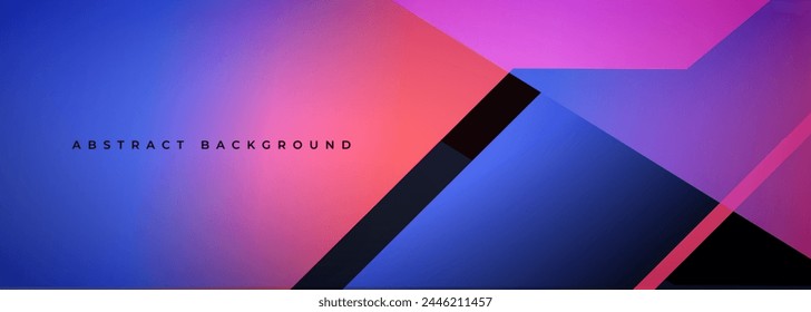 Abstract sports background. Modern sports banner design with blue and pink gradient and diagonal geometric shapes. Vector illustration