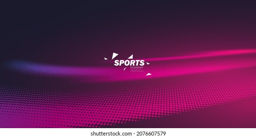 Abstract sports background with motion elements with beautiful dynamic lighting effects.