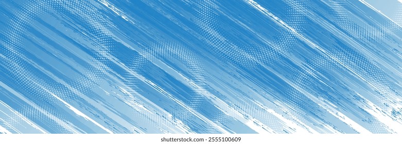Abstract Sports Background with Orange and Red Gradient Brush Strokes and Halftone Effect, vector, eps10.