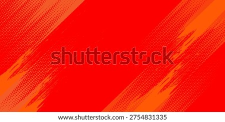 Abstract Sports Background with Orange and Red Gradient Brushstrokes and Halftone Effect	