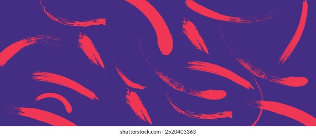 Abstract Sports Background with Red and Purple Brush Texture and Halftone Effect. Retro Grunge Background for Banner or Poster Design