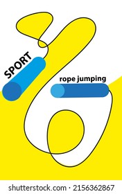 Abstract sports background for sporting goods advertising: jump rope