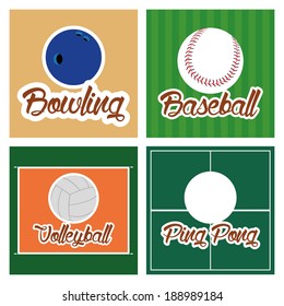 abstract sports balls on a different background