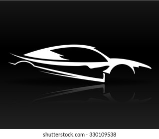 Abstract sports car