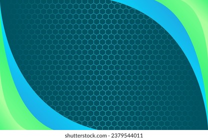 Abstract sports green and blue light background, with arch shapes on both sides