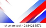 Abstract sports halftone background with dynamic red, white and blue stripes. eps10	
