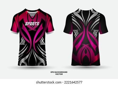 Abstract sports jersey design template mockup vector