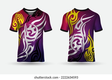 Abstract sports jersey design template mockup vector