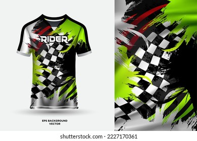 Abstract sports jersey design template mockup vector