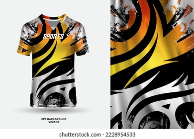 Abstract sports jersey design template mockup vector