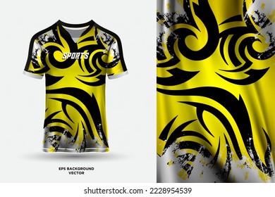 Abstract sports jersey design template mockup vector