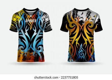 Abstract sports jersey design template mockup vector