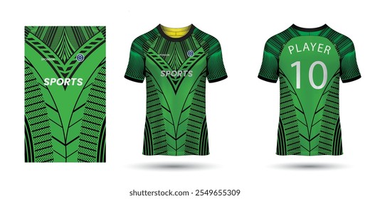 Abstract sports jersey design template mockup vector