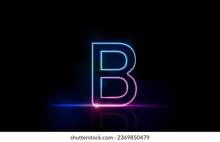 Abstrakter Sport Light-out-Technologie und mit Letter A English leuchtend im Dunkeln, rosa blauen Neon High-Tech-Kommunikationskonzept, Innovationshintergrund, Vektordesign