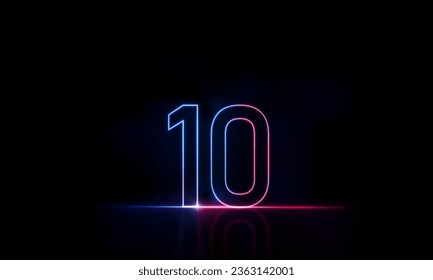 Abstract sports Light pink blue neon light 10 Shopping day Poster or banner with product podium scene and spotlight background.10 October sales banner template design for social media and website.