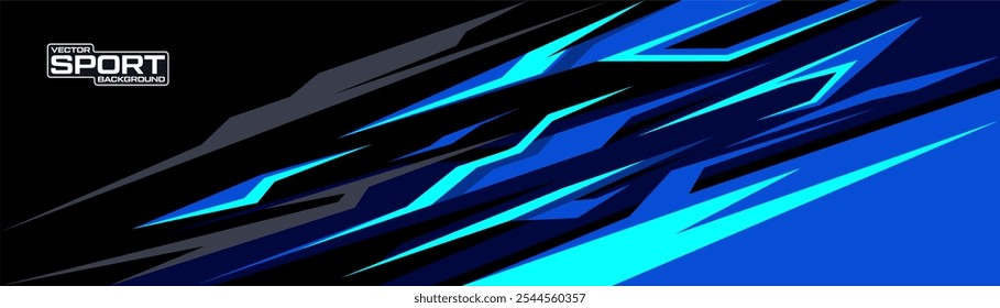 Abstract sporty background with exclusive colors. Abstract racing graphic design, vector design for vehicle wrap, t-shirt, jersey, gamer, esport, racing car, rally, and adventure ready to print.