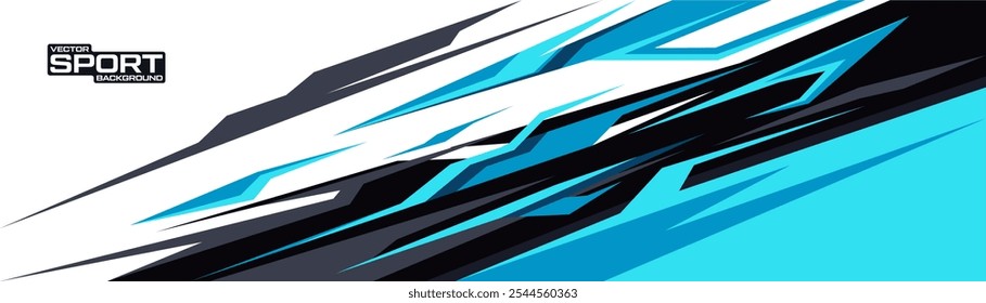 Abstract sporty background with exclusive colors. Abstract racing graphic design, vector design for vehicle wrap, t-shirt, jersey, gamer, esport, racing car, rally, and adventure ready to print.