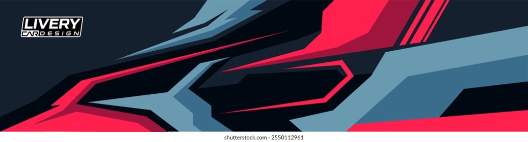 Abstractas fondo deportivo con colores exclusivos. Diseño gráfico de carreras Abstractas, diseño de Vector para envoltura de vehículos, camiseta, jersey, jugador, eSport, coche de carreras, rally y aventura listo para imprimir.