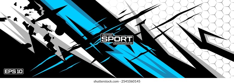 Resumo desportivo. Design gráfico de corrida abstrato, design vetorial para envoltório de veículos, camisa, gamer, esporte, carro de corrida, rali e aventura pronto para imprimir