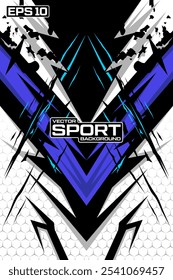 Resumo desportivo. Design gráfico de corrida abstrato, design vetorial para envoltório de veículos, camisa, gamer, esporte, carro de corrida, rali e aventura pronto para imprimir