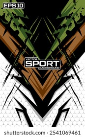 Resumo desportivo. Design gráfico de corrida abstrato, design vetorial para envoltório de veículos, camisa, gamer, esporte, carro de corrida, rali e aventura pronto para imprimir