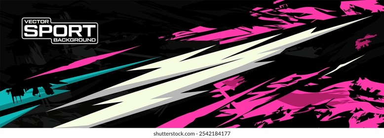 Abstract sporty background. Abstract racing graphic design, vector design for vehicle wrap, jersey, gamer, esport, racing car, rally, and adventure ready to print.