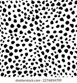 Abstract  spot, dash seamless pattern. graphic dotted hand drawn background. Texture  for textile, posters, cards, wallpapers, print. Black andwhite color.