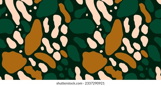 Abstract spot leopard skin seamless pattern. Animal fur wallpaper. Wild african cats cheetah skin background. Simple design for fabric , textile print, surface, wrapping, cover.