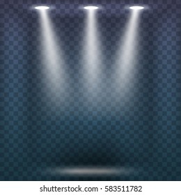Abstract spotlight effect on dark  background. Vector eps10 illustration