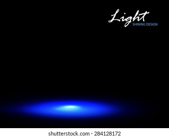 Abstract spotlight on floor. Vector illustration
