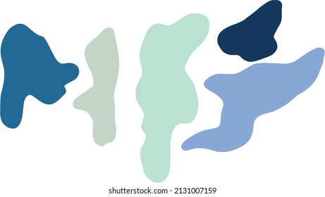 Los puntos abstractos son azul y azul claro