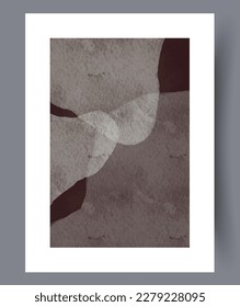 Abstract spots grey composition wall art print. Wall artwork for interior design. Contemporary decorative background with composition. Printable minimal abstract spots poster.