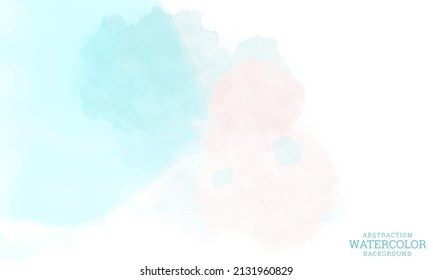 Abstrakte Flecken von Pastellfarben in einer Vektorgrafik handgezeichneter Aquarellfarben auf isoliertem weißem Hintergrund.