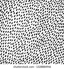Abstract spots seamless background. Black and white pattern. Vector illustration. Hand drawn dots endless texture.