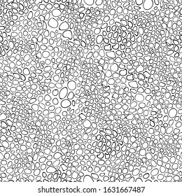 Abstract spots seamless pattern. Fashion 80-90s. Black and white textures - Vector