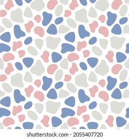 Abstract spots seamless pattern. Pebble vector background.