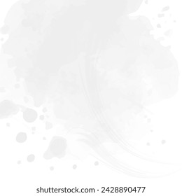 Abstract spots watercolor background. Hand drawn painted element. Black and white illustration.